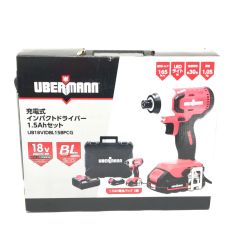 ▼▼ UBERMANN ウーバマン 18V 充電式インパクトドライバー 1.5Ahセット UB18VIDBL15BPCG ブラック Aランク