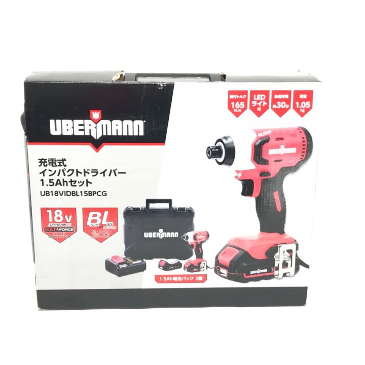 UBERMANN ウーバマン 18V 充電式インパクトドライバー 1.5Ahセット UB18VIDBL15BPCG  ブラック｜中古｜なんでもリサイクルビッグバン