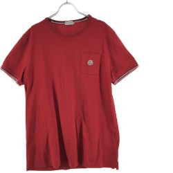 ▼▼ MONCLER モンクレール メンズ 半袖シャツ MAGLIA T-SHIRT 82245 レッド Bランク