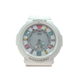 ▼▼ CASIO カシオ レディース腕時計 G-SHOCK Baby-G 電波ソーラー Tripper トリッパー BGA-1601 ホワイト Bランク