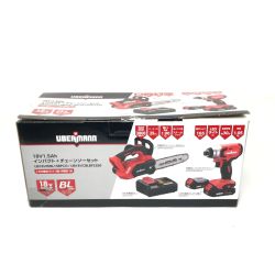 ▼▼  UBERMANN 充電式インパクトドライバー+チェーンソーコンボキット UB18VIDBL15BPCG Sランク