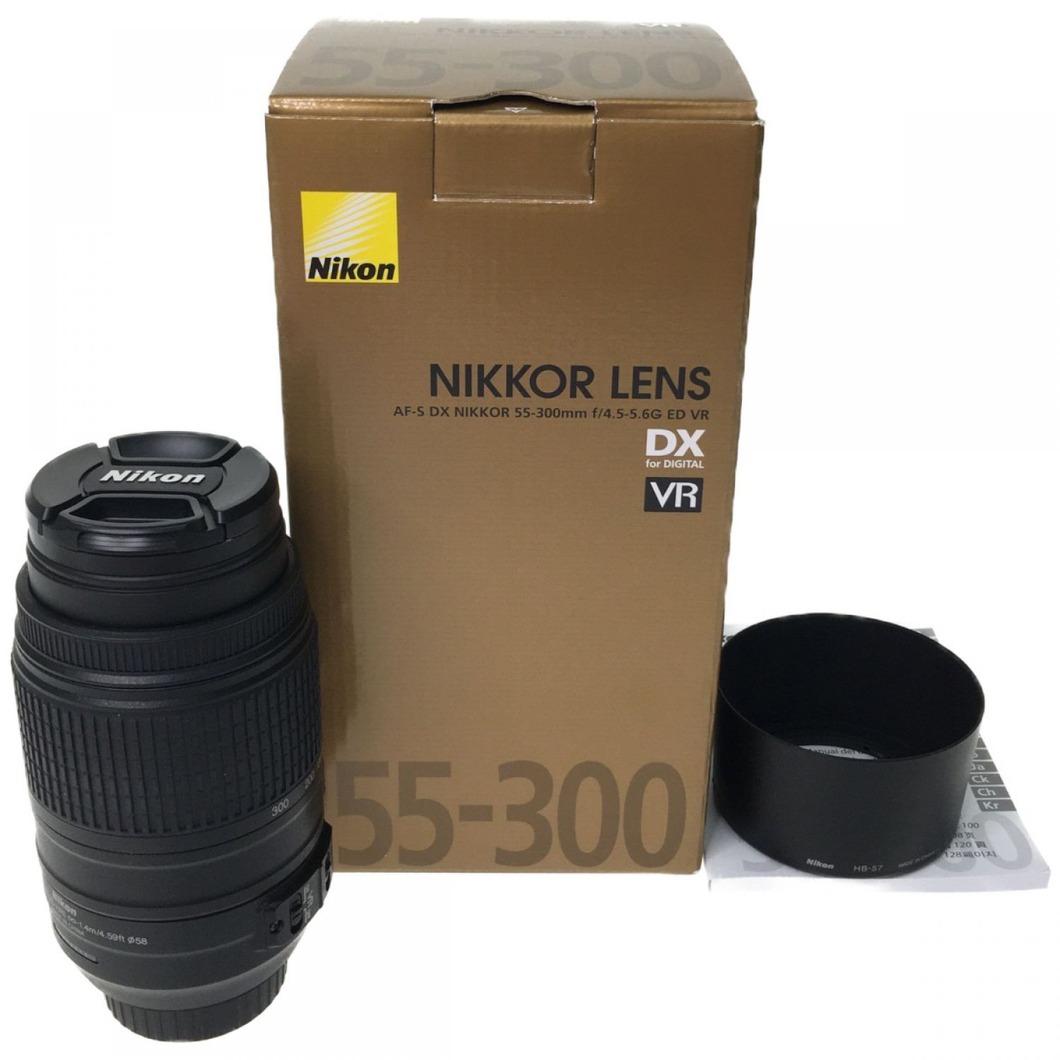 中古】 Nikon ニコン レンズ AF-S DXケース付 F4.5-5.6G ED VR 55