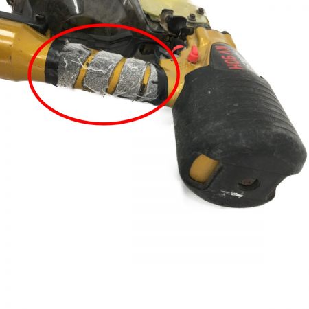  HITACHI 日立 高圧90mmロールエア釘打ち機 持ち手滑り止め貼り付け跡あり ケース付属  NV90H ゴールド