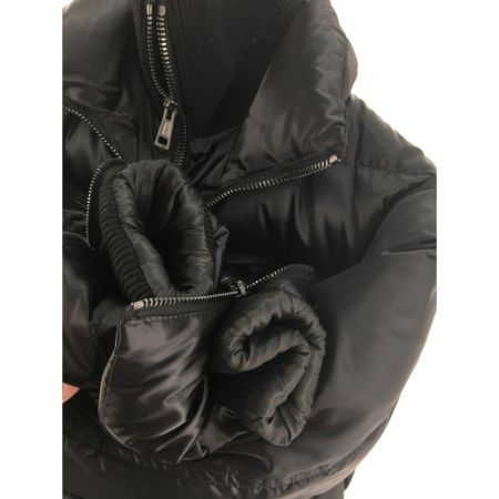  AKM メンズダウンジャケット レイヤード  Ｂ026 ブラック