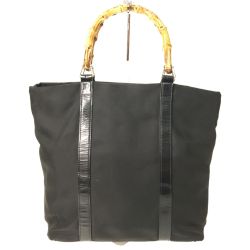 ▼▼ GUCCI グッチ レディース ハンドバッグ バンブートート  000.1998.0508 ブラック Bランク