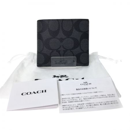 【中古】 COACH コーチ メンズ 二つ折り財布 アウトレット 