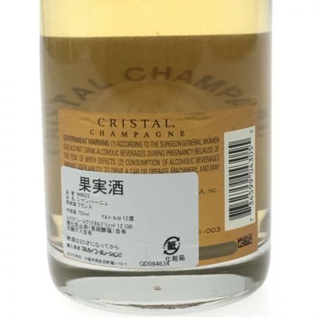 ▽▽ LOUIS ROEDERER 果実酒 シャンパン 750ml クリスタル ブリュット ...