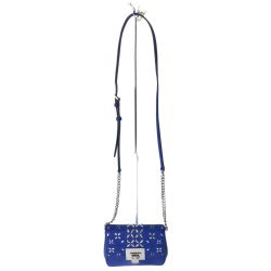 ▼▼ MICHAEL KORS マイケルコース レディース ショルダーバッグ 斜め掛け チェーン スタッズ ポーチ 35S8ST4C5T ブルー Aランク