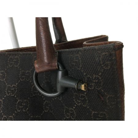  GUCCI グッチ レディース トートバッグ ホースビット サイドベルト破損 101971 ブラウン