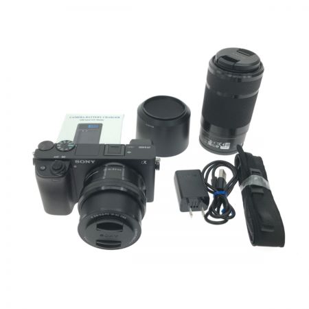  SONY ソニー デジタル一眼カメラ α6400・ダブルズームレンズキット 2420万画素 ブラック 6400Y