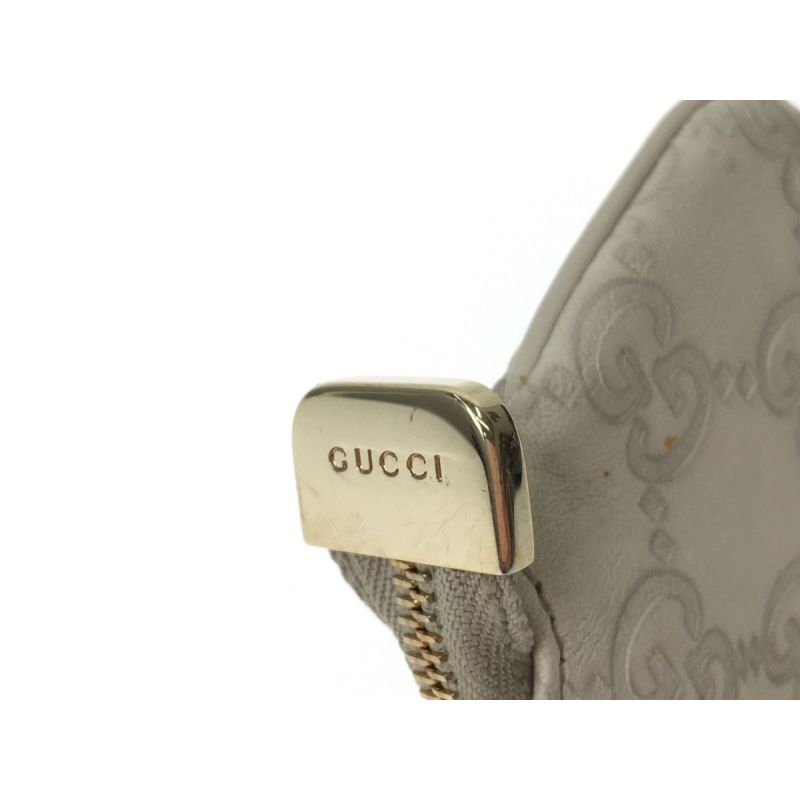 中古】 GUCCI グッチ コインケース GG シマ レザー キーリング付