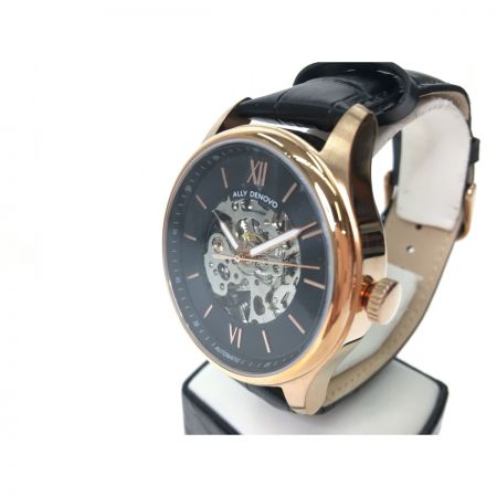  シンシア メンズ腕時計 自動巻き ALLY DENOVO アリーデノヴォ ヘリテージ オートマティック AM5016.4 ブラック