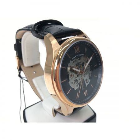  シンシア メンズ腕時計 自動巻き ALLY DENOVO アリーデノヴォ ヘリテージ オートマティック AM5016.4 ブラック