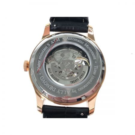  シンシア メンズ腕時計 自動巻き ALLY DENOVO アリーデノヴォ ヘリテージ オートマティック AM5016.4 ブラック