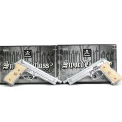 ▼▼ KSC ガスブローバック ブラックラグーン 二個セット 箱付属 9mm ｿｰﾄﾞ･ｶﾄﾗｽ ver.II Aランク