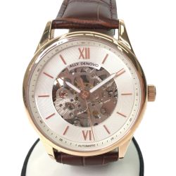 ▼▼ シンシア メンズ腕時計 自動巻き ALLY DENOVO アリーデノヴォ ヘリテージ オートマティック AM5016.2 ホワイト Aランク