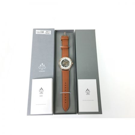  LOBOR メンズ 自動巻き スケルトン プラネタリウムコレクション LB0080DMRGPWBN