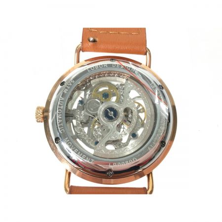  LOBOR メンズ 自動巻き スケルトン プラネタリウムコレクション LB0080DMRGPWBN
