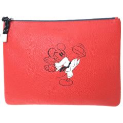  COACH コーチ ディズニー コラボ クラッチバッグ C2060 3209 レッド Bランク