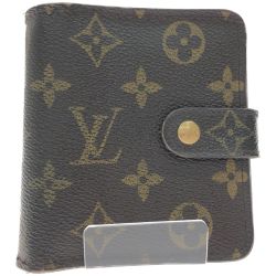 ▼▼ LOUIS VUITTON ルイヴィトン モノグラム 二つ折り財布 コンパクトジップ M61667 Bランク