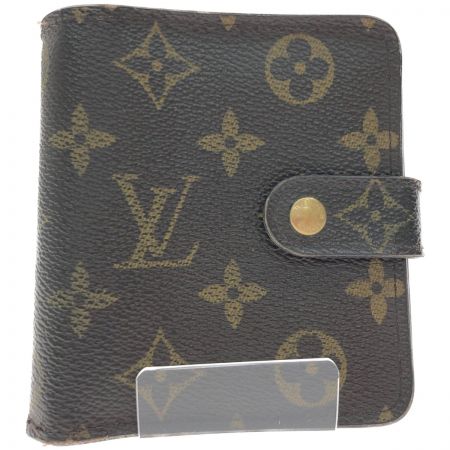 LOUIS VUITTON ルイヴィトン モノグラム 二つ折り財布 コンパクトジップ M61667