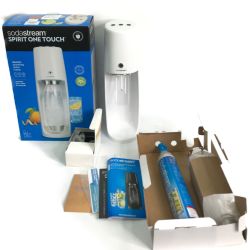 ▼▼ sodastream ソーダストリーム 付属品完備 ガスシリンダー未開封 ワンタッチ ソーダーメーカー SSM1079 Aランク