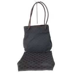 ▼▼ GUCCI グッチ レディース ショルダーバッグ GGキャンバス 101341 ダークブラウン Bランク