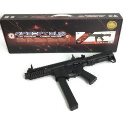 ▼▼ G&G ARMAMENT 電動ガン COMAATMACHINE CAL.6MM AEG  バッテリーセット・箱付  ARP 9 ブラック Bランク