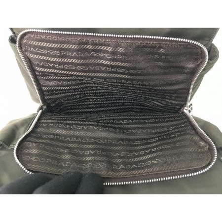  PRADA プラダ レディースショルダーバッグ チェーンショルダー B4329 ブラック×カーキ