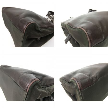  PRADA プラダ レディースショルダーバッグ チェーンショルダー B4329 ブラック×カーキ