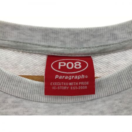  PARAGRAPH パラグラフ インダストリアル刺繍スウェット ライトグレー SIZE FREE