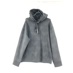 ▼▼ EMPORIO ARMANI エンポリオアルマーニ メンズ パーカー プルオーバー エンボスマーク Lサイズ 3L1MFR1JHSZ グレー Aランク