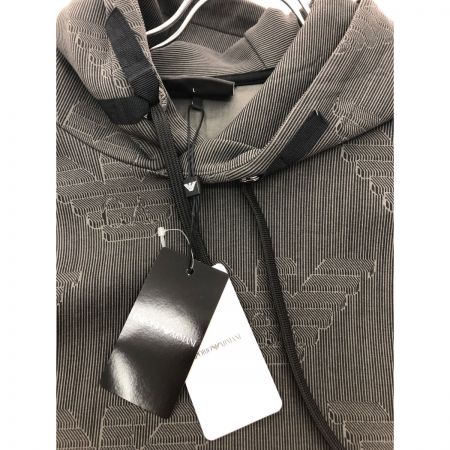  EMPORIO ARMANI エンポリオアルマーニ メンズ パーカー プルオーバー エンボスマーク Lサイズ 3L1MFR1JHSZ グレー