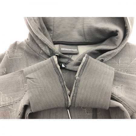  EMPORIO ARMANI エンポリオアルマーニ メンズ パーカー プルオーバー エンボスマーク Lサイズ 3L1MFR1JHSZ グレー