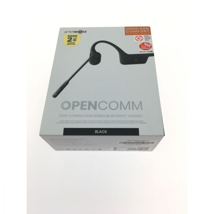 Shokz OPENCOMM オープンイヤー型骨伝導イヤホン AFT-EP-000028 ブラック｜中古｜なんでもリサイクルビッグバン