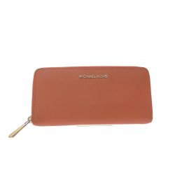 ▼▼ MICHAEL KORS マイケルコース レディース 長財布 ラウンドファスナー BEDFORD レザー ブラウン Bランク