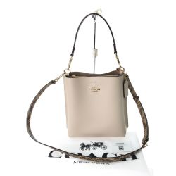▼▼ COACH コーチ アウトレット レディース 2WAYバッグ モリー バケット バッグ 22 CB901 ベージュ Aランク