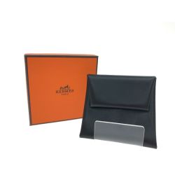 ▼▼ HERMES エルメス コインケース 小銭れ バスティア  ブラック Bランク