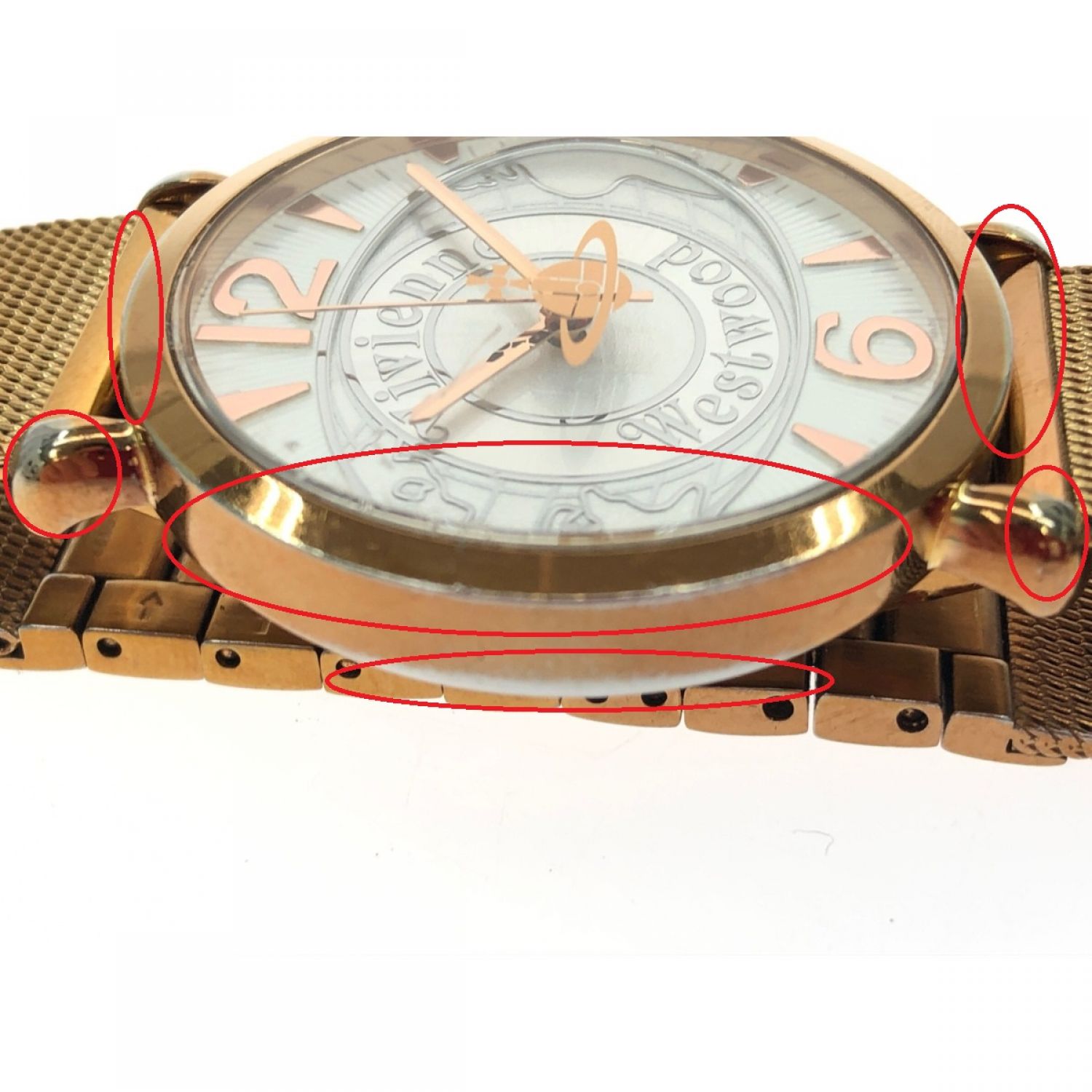【電池交換済み】 vivienne ヴィヴィアン 腕時計 ゴールド クロノグラフゴールドサイズ