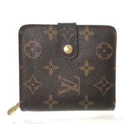 ▼▼ LOUIS VUITTON ルイヴィトン レディース モノグラム コンパクトジップウォレット  M61667 Cランク