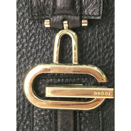  GUCCI グッチ レディース ゴールド金具 ハンドバッグ オールレザー  131325 ブラック