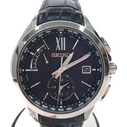 ▼▼ SEIKO セイコー メンズ ソーラー電波 ブライツ フライトエキスパート 8B63-0AL0 Bランク
