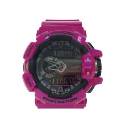 ▼▼ CASIO カシオ メンズ腕時計 クオーツ デジアナウォッチ G-SHOCK Gショック ジーミックス GBA-400-1AJF ピンク Bランク
