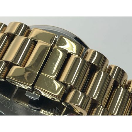  MAXI メンズ腕時計 クオーツ クロノグラフ ハワイアンジュエリー ゴールド