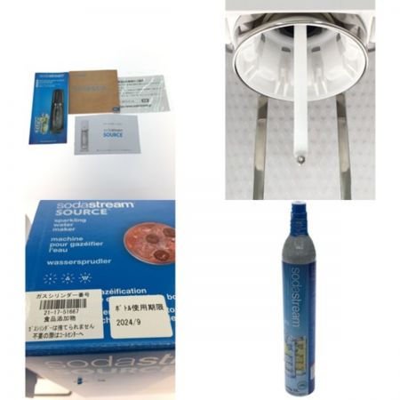   sodastream スターターキット ソーダーメーカー SOURCE V3 SSM1062 ガスシリンダー未開封 ホワイト