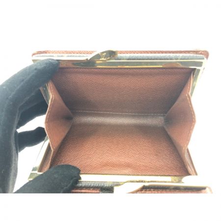  LOUIS VUITTON ルイヴィトン レディース 二つ折り財布 がま口 モノグラム ポルトモネ・ビエ ヴィエノワ M61663 ブラウン