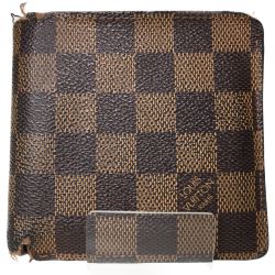 ▼▼ LOUIS VUITTON ルイヴィトン 二つ折り財布 ダミエ ポルトフォイユ・マルコ N61675 Cランク