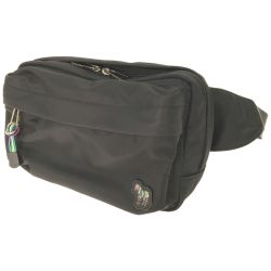 ▼▼ Paul Smith ポールスミス ウエストポーチ　ボディクロスバッグ　シマウマ　マルチストライプ　ロゴ ブラック Bランク