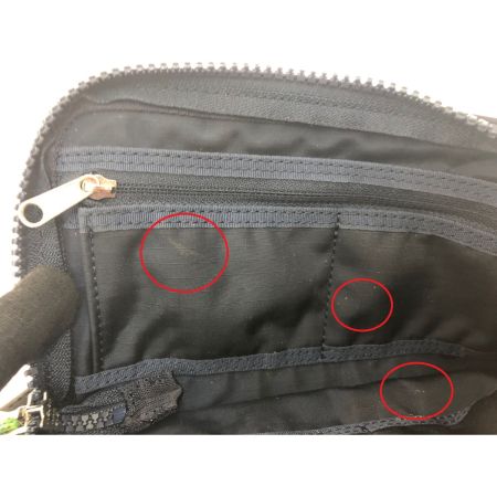  PORTER ポーター ヘキサリア ロングウォレット L字ファスナー 吉田カバン ネックウォレット ネイビー