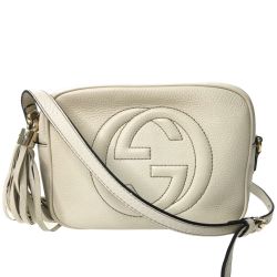 ▼▼ GUCCI グッチ ソーホー インターロッキングG スモール ディスコバッグ ショルダーバッグ 308364 ホワイト Bランク